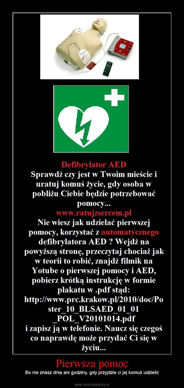 Pierwsza pomoc – Bo nie znasz dnia ani godziny, gdy przyjdzie ci jej komuś udzielić 