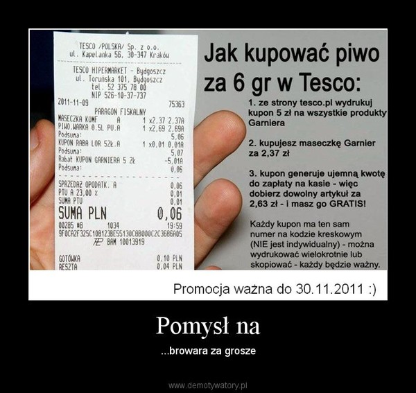 Pomysł na – ...browara za grosze 