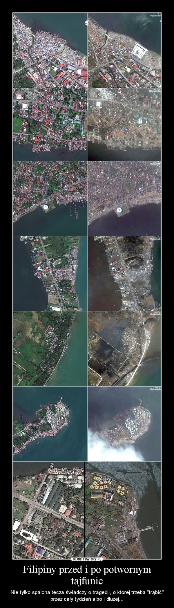 Filipiny przed i po potwornym tajfunie