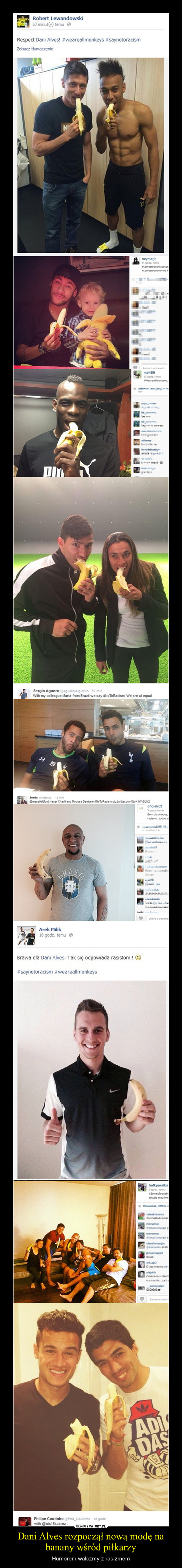 Dani Alves rozpoczął nową modę na banany wśród piłkarzy