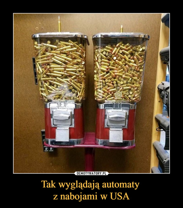 Tak wyglądają automaty z nabojami w USA –  