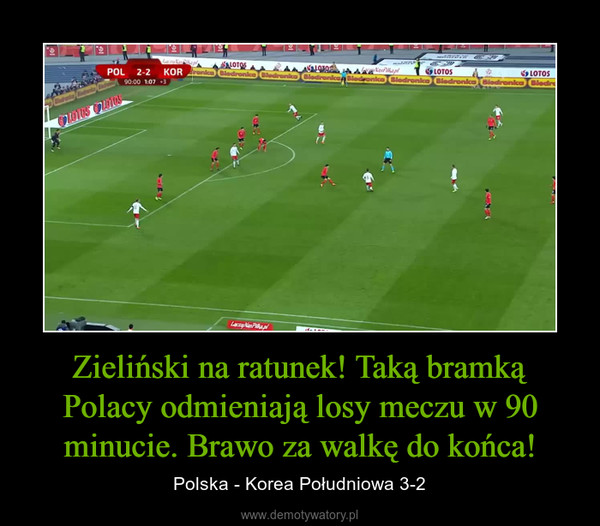 Zieliński na ratunek! Taką bramką Polacy odmieniają losy meczu w 90 minucie. Brawo za walkę do końca! – Polska - Korea Południowa 3-2 