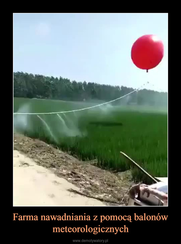 Farma nawadniania z pomocą balonów meteorologicznych –  
