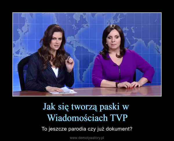 Jak się tworzą paski w Wiadomościach TVP – To jeszcze parodia czy już dokument? 