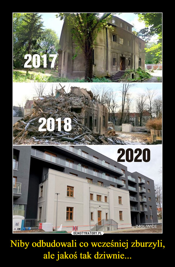 Niby odbudowali co wcześniej zburzyli, ale jakoś tak dziwnie... –  2017 2018 2020