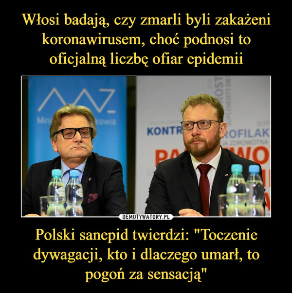 Polski sanepid twierdzi: "Toczenie dywagacji, kto i dlaczego umarł, to pogoń za sensacją" –  