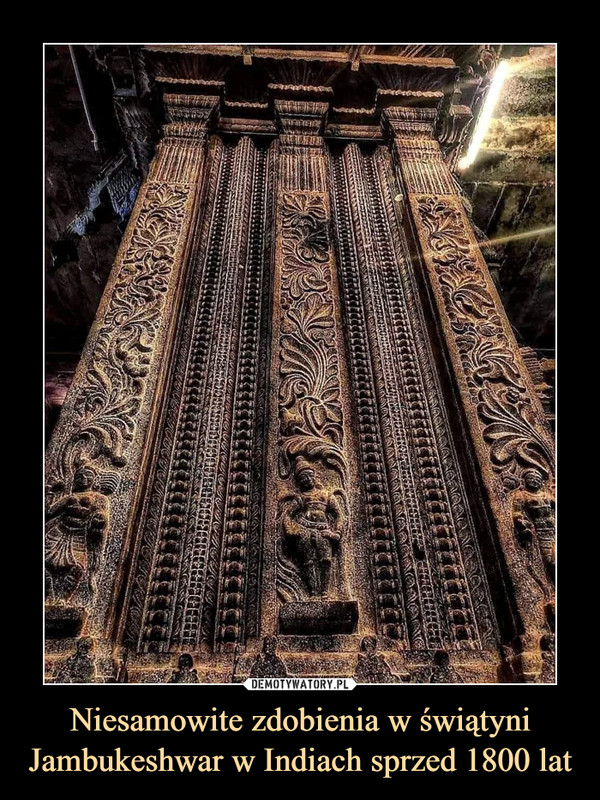 Niesamowite zdobienia w świątyni Jambukeshwar w Indiach sprzed 1800 lat –  