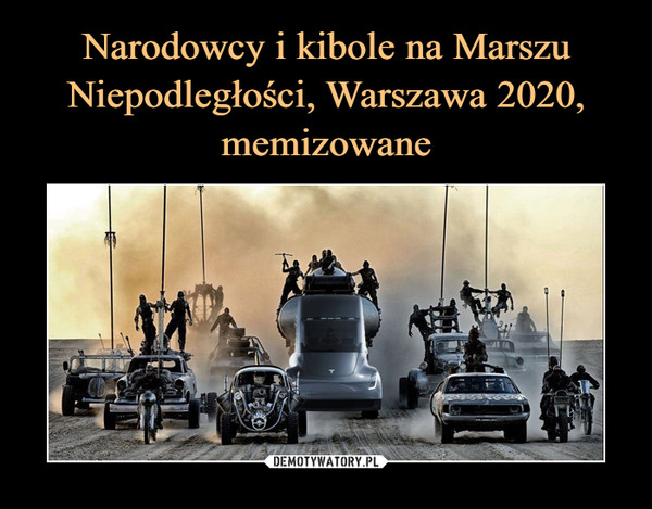 Narodowcy i kibole na Marszu Niepodległości, Warszawa 2020, memizowane