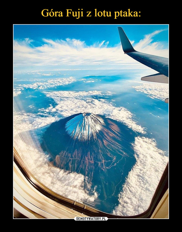 Góra Fuji z lotu ptaka: