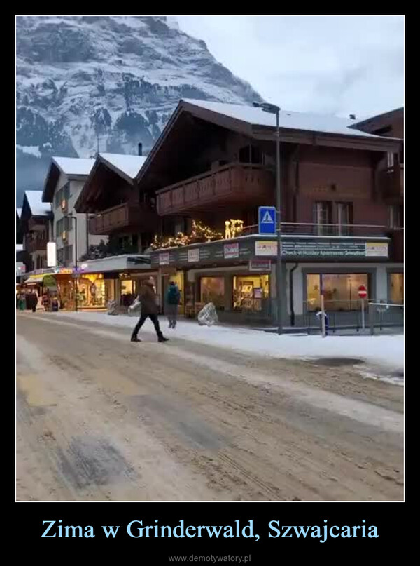 Zima w Grinderwald, Szwajcaria –  