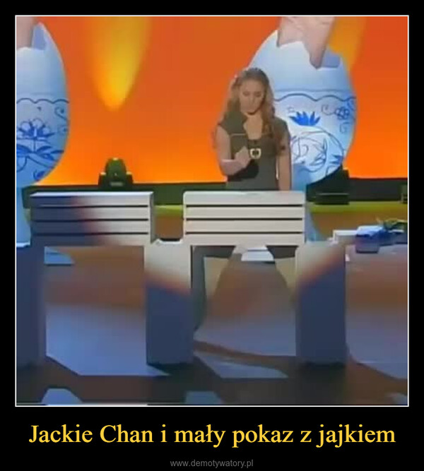 Jackie Chan i mały pokaz z jajkiem –  