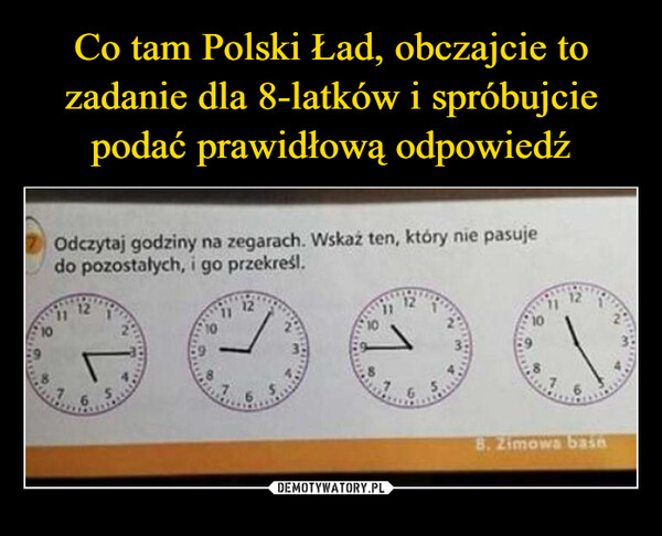 Co tam Polski Ład, obczajcie to zadanie dla 8-latków i spróbujcie podać prawidłową odpowiedź