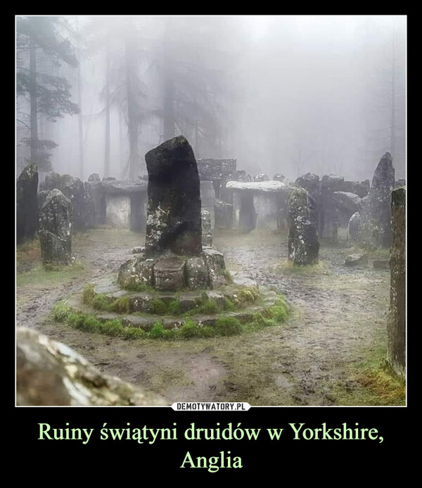 Ruiny świątyni druidów w Yorkshire, Anglia