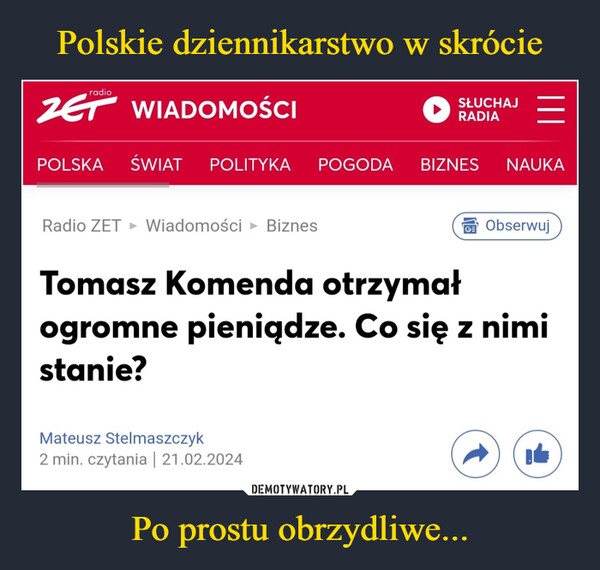 Polskie dziennikarstwo w skrócie Po prostu obrzydliwe...